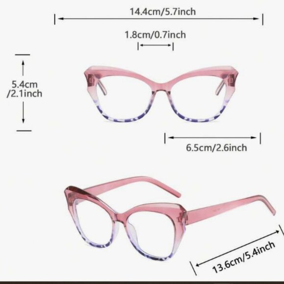 Bohemian Style Butterfly Blue Light Purple/Pink Multi Glasses - Picture 2 of 3